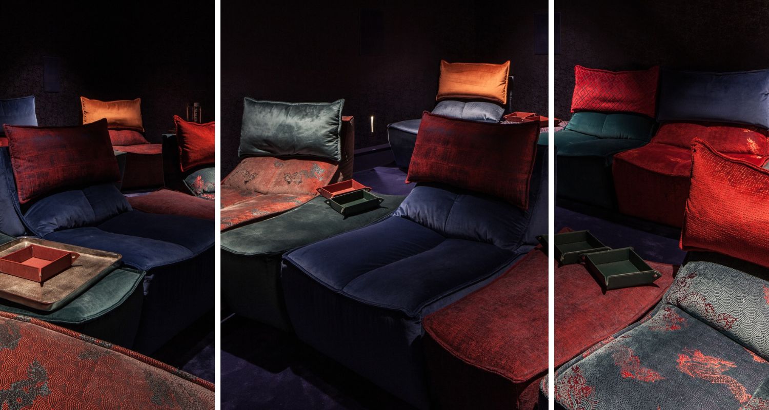 bespoke chaise lounge for cinema room